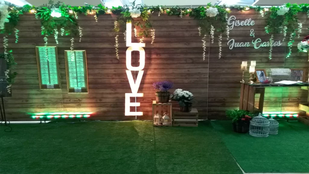 letras con luces para bodas