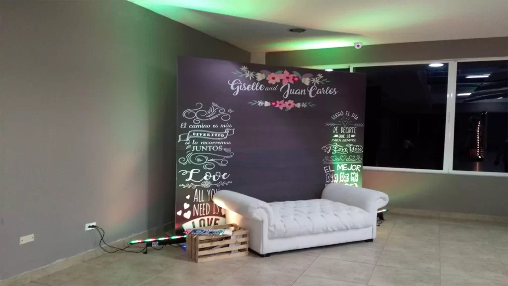 decoracion de boda con luces